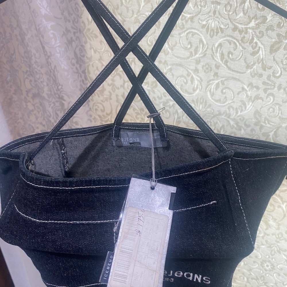 Ladies Iceberg Denim Tube&Capri Set Sz 38(US 26/S) - Picture 8 of 10